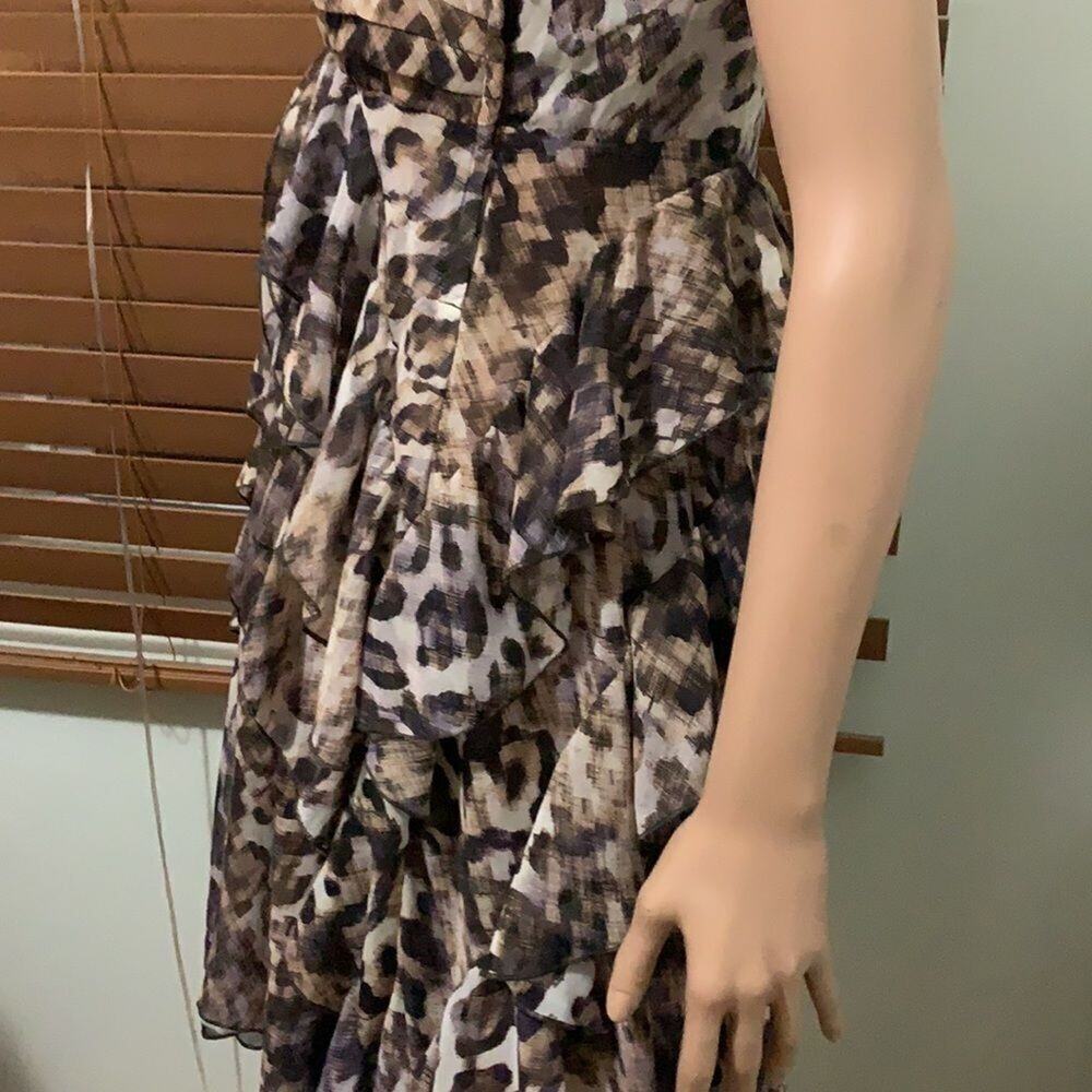 H&M LEOPARD PRINT DRESS SIZE 10 - Picture 5 of 9